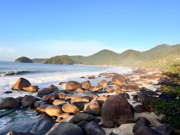 chalés frente à praia, 예약  Trindade Serra da Bocaina