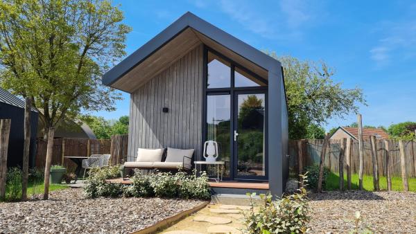 Luxe tinyhouse voor 2 personen met hottub, 예약  Meerssen Heuvelland